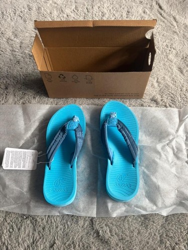 Blue yoga mat flip flops - blue,